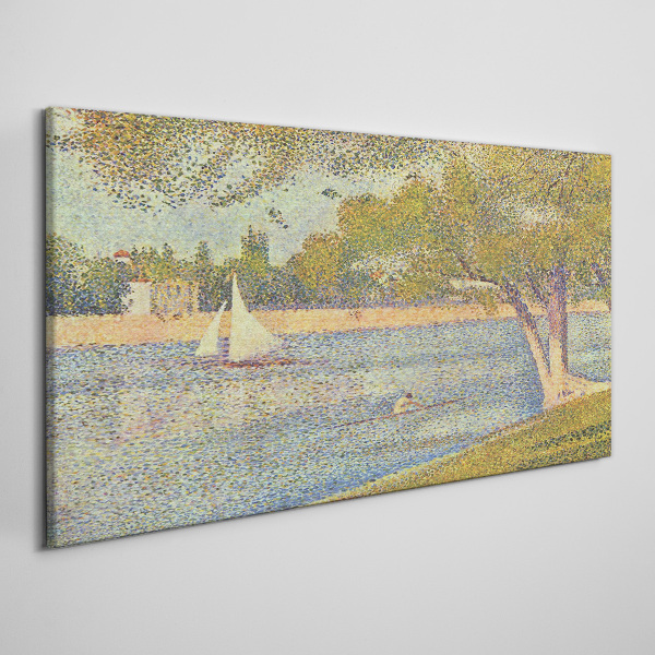 Tableau sur toile Voiles sur eau calme