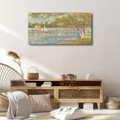 Tableau sur toile Voiles sur eau calme