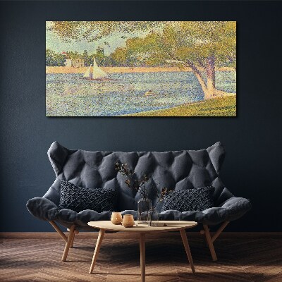 Tableau sur toile Voiles sur eau calme