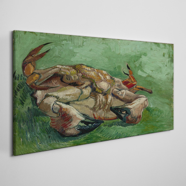 Tableau imprimé sur toile Un crabe couché sur le dos