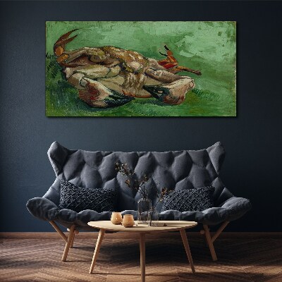 Tableau imprimé sur toile Un crabe couché sur le dos