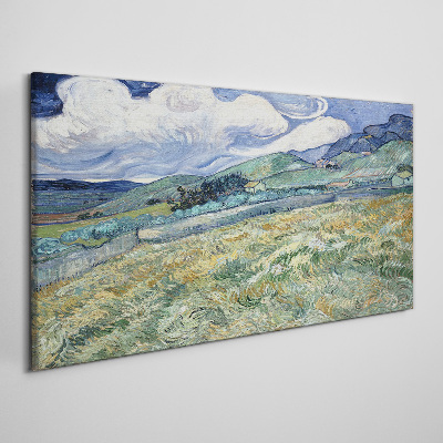 Tableau imprimé sur toile Une vague de vert et de ciel