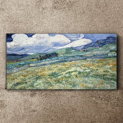 Tableau imprimé sur toile Une vague de vert et de ciel