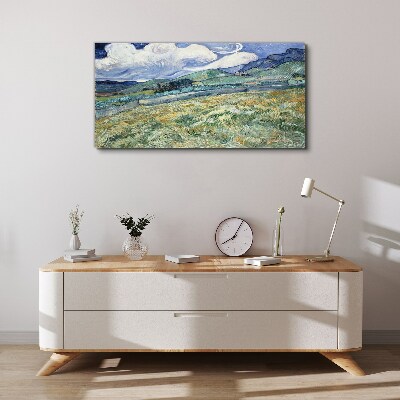 Tableau imprimé sur toile Une vague de vert et de ciel
