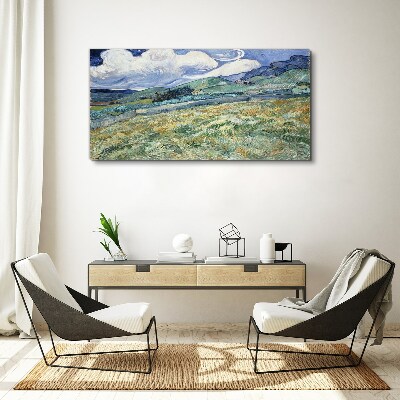 Tableau imprimé sur toile Une vague de vert et de ciel