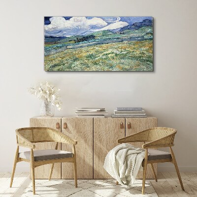 Tableau imprimé sur toile Une vague de vert et de ciel