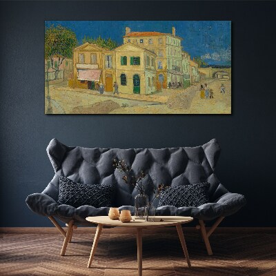 Tableau toile imprimée Paysage d'une ville au soleil