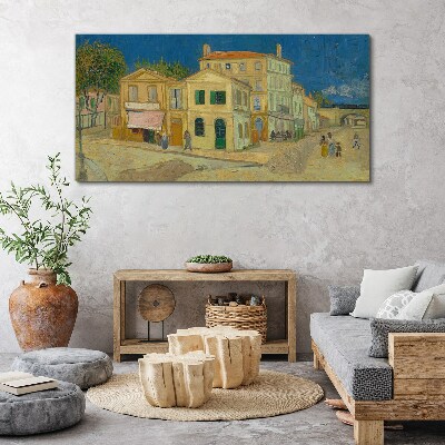 Tableau toile imprimée Paysage d'une ville au soleil
