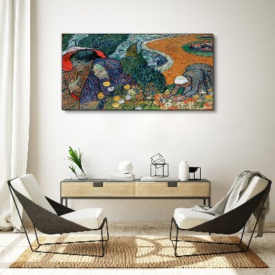 Tableau imprimé sur toile Les femmes dans le jardin
