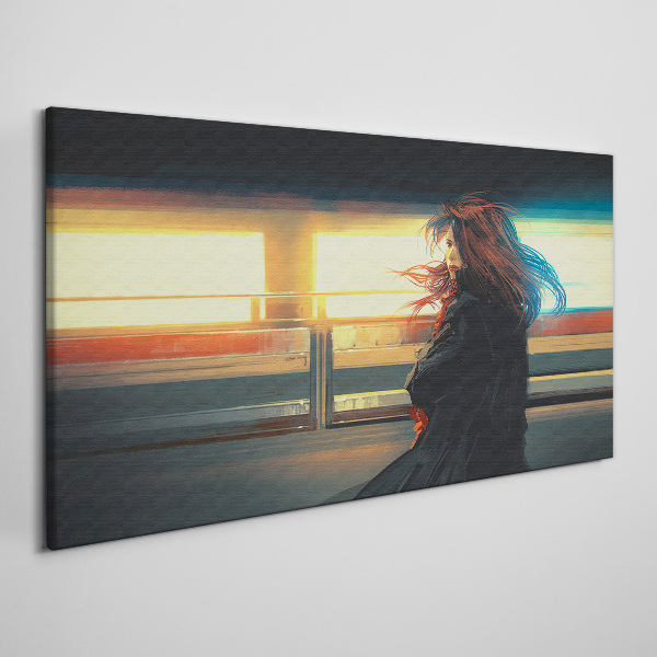 Tableau imprimé sur toile Reflets dans la lumière de la ville