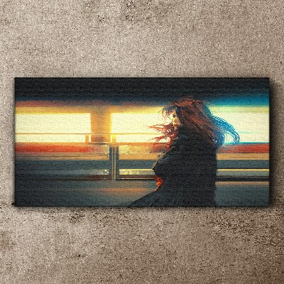 Tableau imprimé sur toile Reflets dans la lumière de la ville