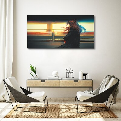 Tableau imprimé sur toile Reflets dans la lumière de la ville