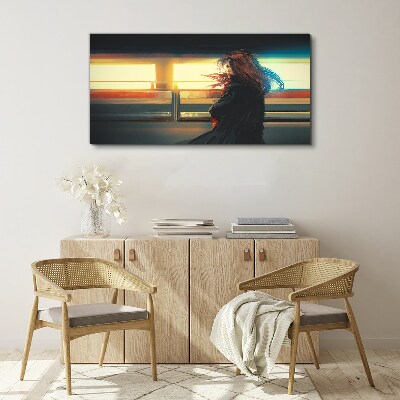 Tableau imprimé sur toile Reflets dans la lumière de la ville