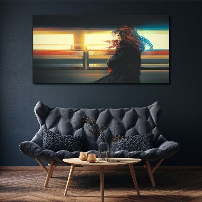 Tableau imprimé sur toile Reflets dans la lumière de la ville