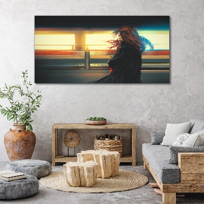 Tableau imprimé sur toile Reflets dans la lumière de la ville