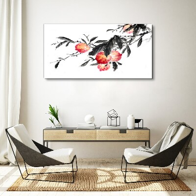 Tableau sur toile Des accents floraux dans un style délicat