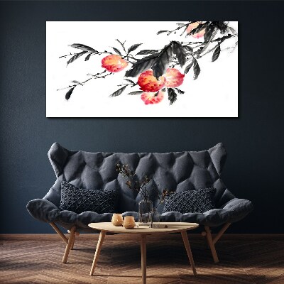 Tableau sur toile Des accents floraux dans un style délicat