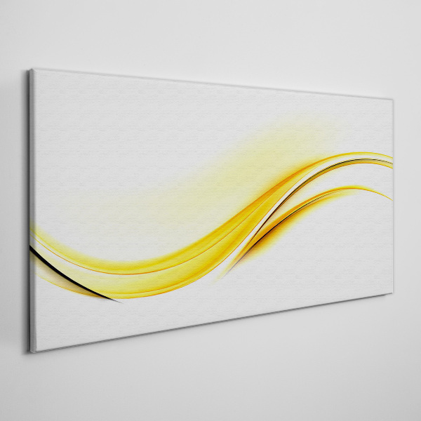 Tableau sur toile Vagues de lumière jaune