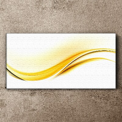 Tableau sur toile Vagues de lumière jaune