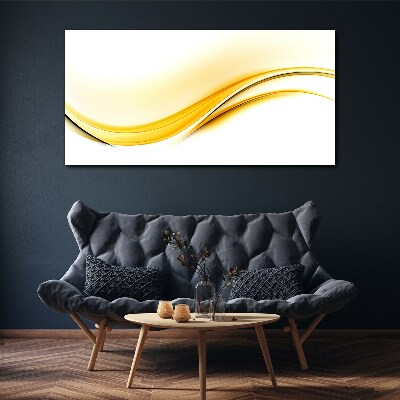 Tableau sur toile Vagues de lumière jaune