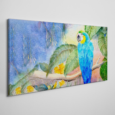 Tableau imprimé sur toile Perroquet tropical à l'aquarelle