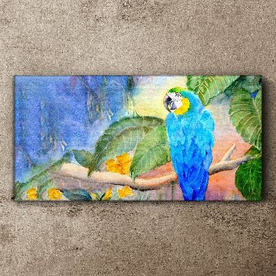 Tableau imprimé sur toile Perroquet tropical à l'aquarelle
