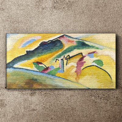 Tableau toile imprimée Les couleurs du paysage de montagne
