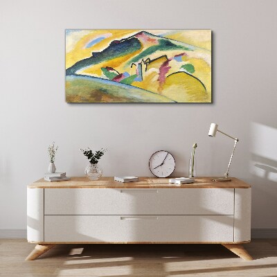 Tableau toile imprimée Les couleurs du paysage de montagne