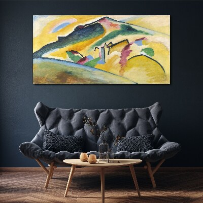 Tableau toile imprimée Les couleurs du paysage de montagne