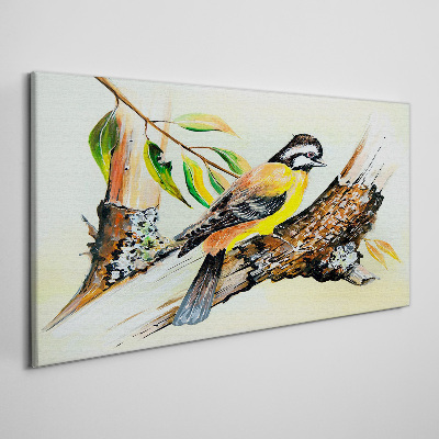 Tableau imprimé sur toile Un oiseau sur une branche