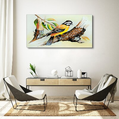 Tableau imprimé sur toile Un oiseau sur une branche