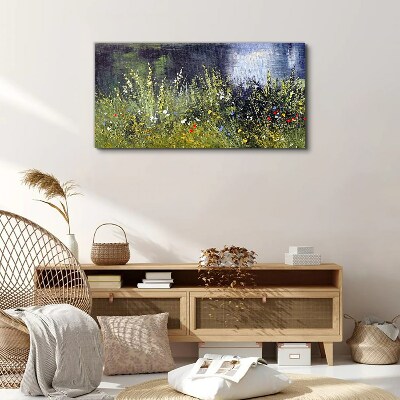 Tableau imprimé sur toile Prairie fleurie dans la lumière