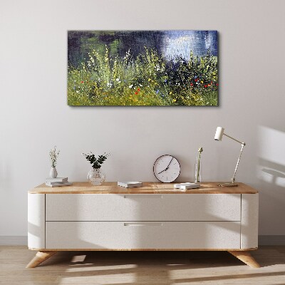 Tableau imprimé sur toile Prairie fleurie dans la lumière