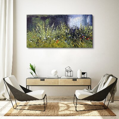 Tableau imprimé sur toile Prairie fleurie dans la lumière