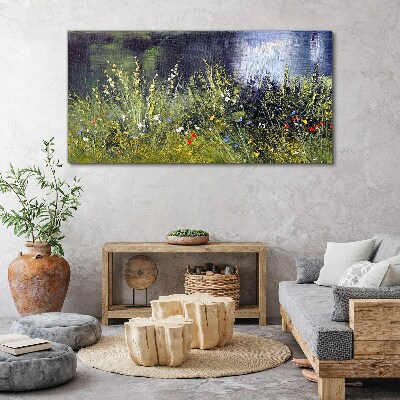 Tableau imprimé sur toile Prairie fleurie dans la lumière