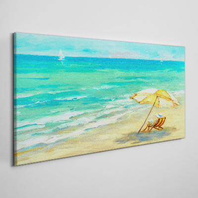 Tableau imprimé sur toile Vacances d'été à la mer