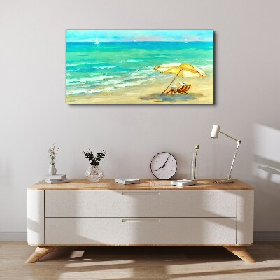 Tableau imprimé sur toile Vacances d'été à la mer