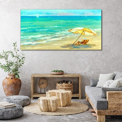 Tableau imprimé sur toile Vacances d'été à la mer