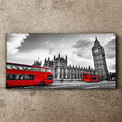 Tableau sur toile Bus rouge à Londres