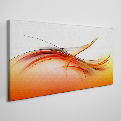 Tableau sur toile Ondes dynamiques dans des tons orange