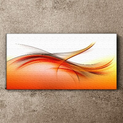 Tableau sur toile Ondes dynamiques dans des tons orange