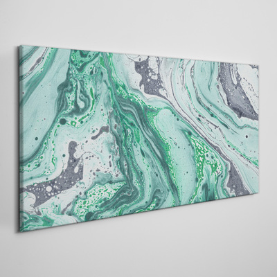 Tableau sur toile Vagues vertes d'abstraction