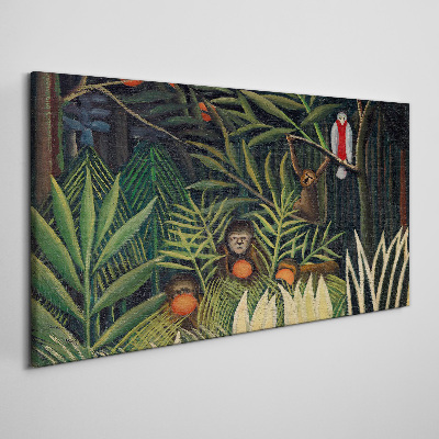Tableau toile imprimée Jungle tropicale avec des singes