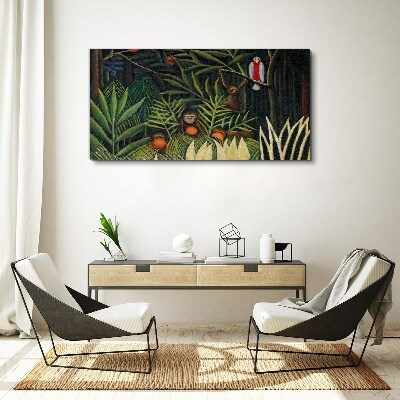 Tableau toile imprimée Jungle tropicale avec des singes