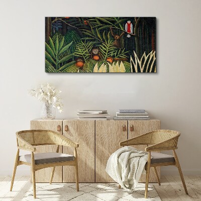 Tableau toile imprimée Jungle tropicale avec des singes