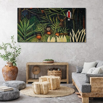 Tableau toile imprimée Jungle tropicale avec des singes