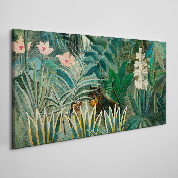 Tableau sur toile Forêt mystérieuse avec des animaux sauvages