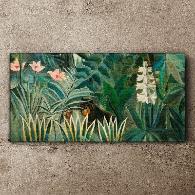 Tableau sur toile Forêt mystérieuse avec des animaux sauvages