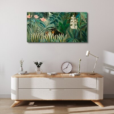 Tableau sur toile Forêt mystérieuse avec des animaux sauvages