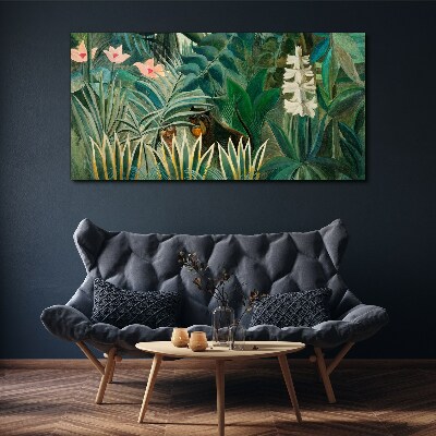 Tableau sur toile Forêt mystérieuse avec des animaux sauvages